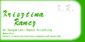 krisztina rancz business card